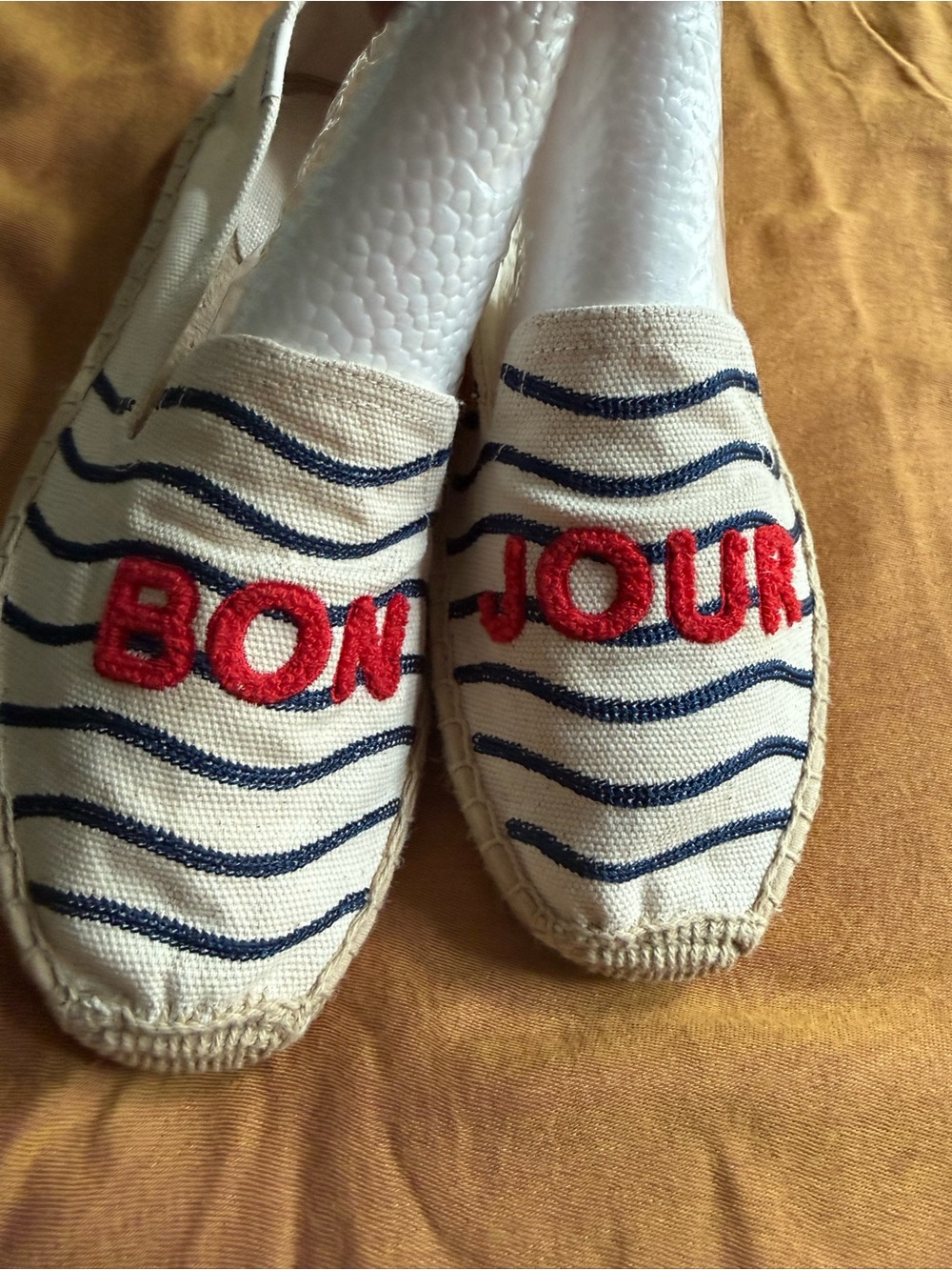 Soludos Espadrilles in Natural Cream with Black Branding